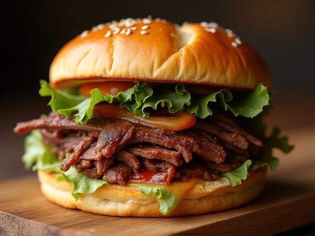 Chef’s special smoked brisket sandwich with house sauce
